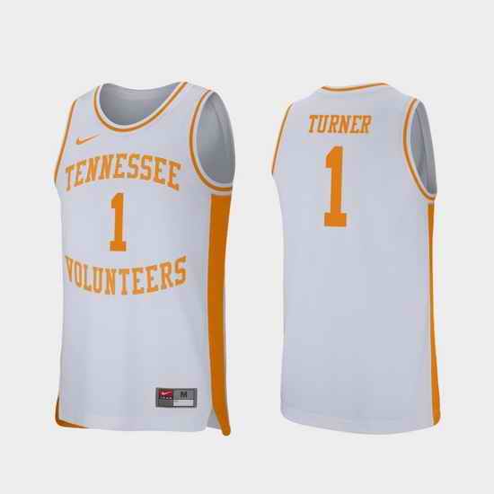 Men Tennessee Volunteers Lamonte Turner White Retro Performance College Basketball Jersey